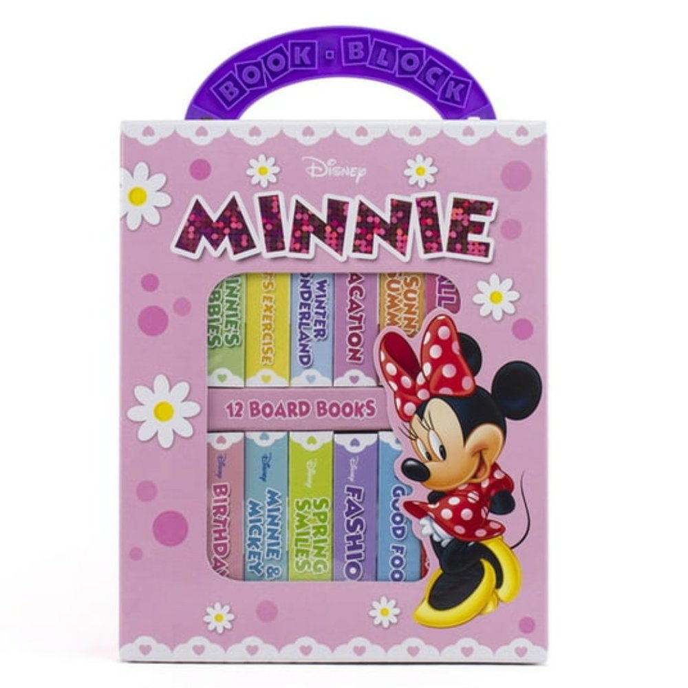 'DISNEY'S MINNIE MOUSE' BOOK BLOCK CARRYING CASE & BOARD BOOK 12 PIECE SET - Picture 14 of 16